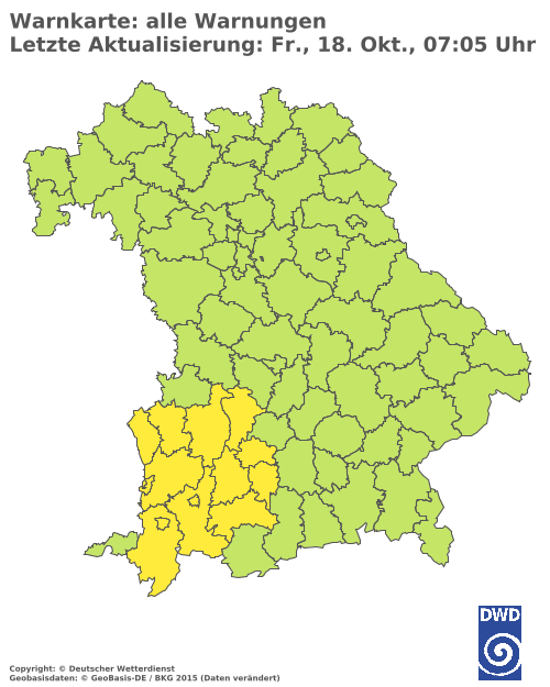 Aktuelle Wetterwarnungen für  Mühldorf a. Inn