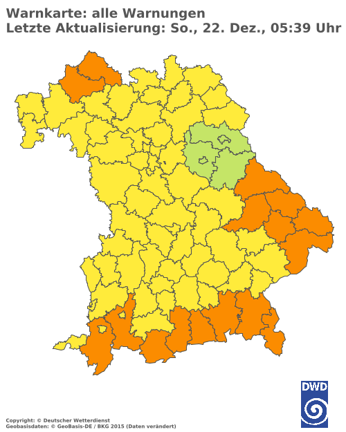 Aktuelle Wetterwarnungen für  Mühldorf a. Inn