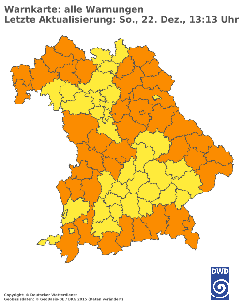 Aktuelle Wetterwarnungen für  Mühldorf a. Inn