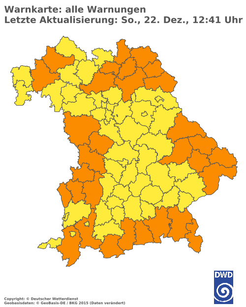 Aktuelle Wetterwarnungen für  Mühldorf a. Inn