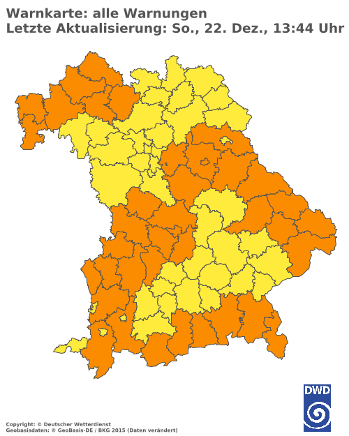 Aktuelle Wetterwarnungen für  Mühldorf a. Inn