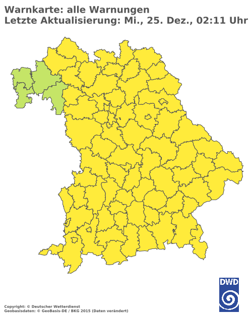 Aktuelle Wetterwarnungen für  Mühldorf a. Inn