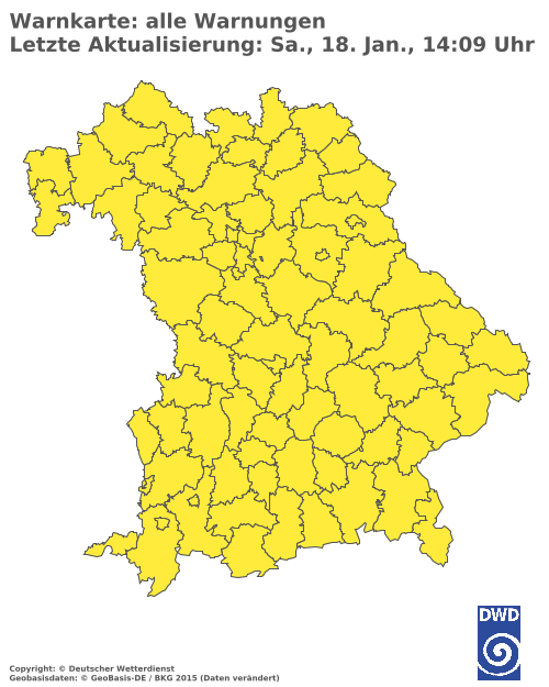 Aktuelle Wetterwarnungen für  Mühldorf a. Inn