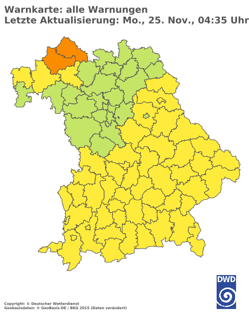 Aktuelle Wetterwarnungen für  Mühldorf a. Inn