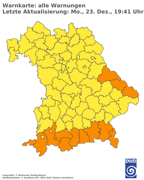 Aktuelle Wetterwarnungen für  Mühldorf a. Inn