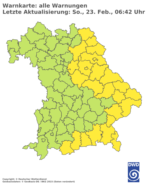 Aktuelle Wetterwarnungen für  Mühldorf a. Inn