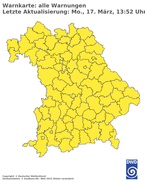 Aktuelle Wetterwarnungen für  Mühldorf a. Inn